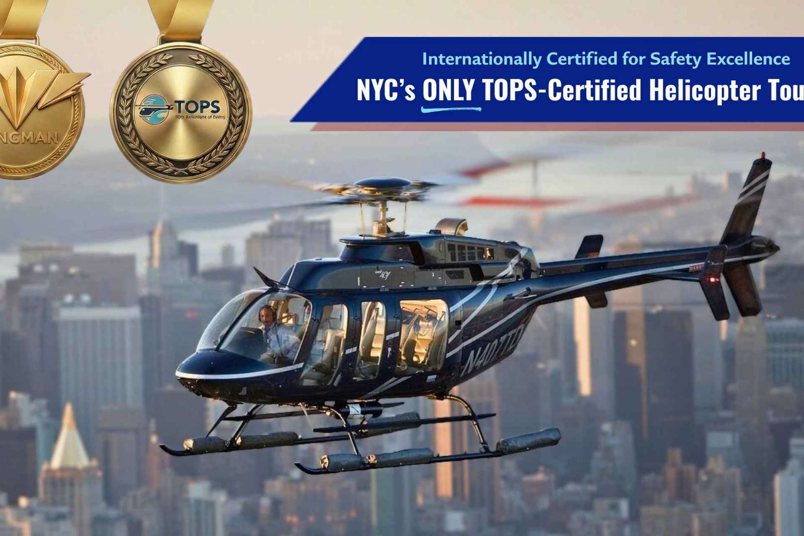 NUEVA YORK Excursión en helicóptero con todo incluido por la isla de Manhattan
